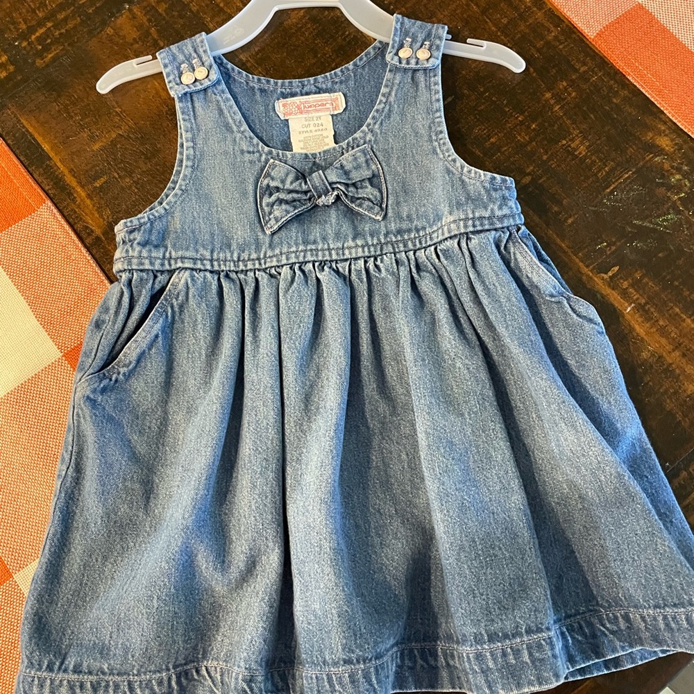 Vintage toddler girl jean jumper